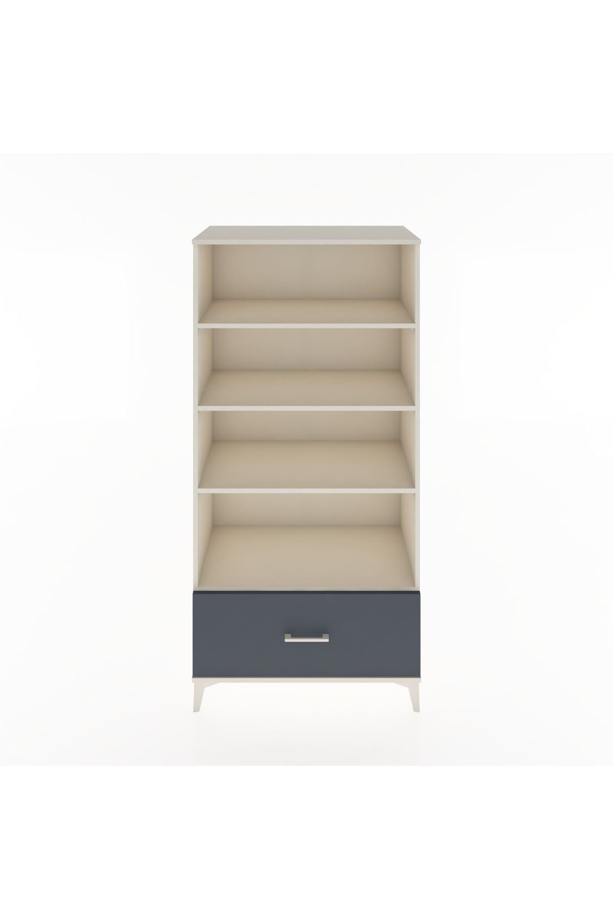 Hyperion Dolap 4 Raflı Tek Çekmeceli 88x44x182 Aytaşı-Antrasit