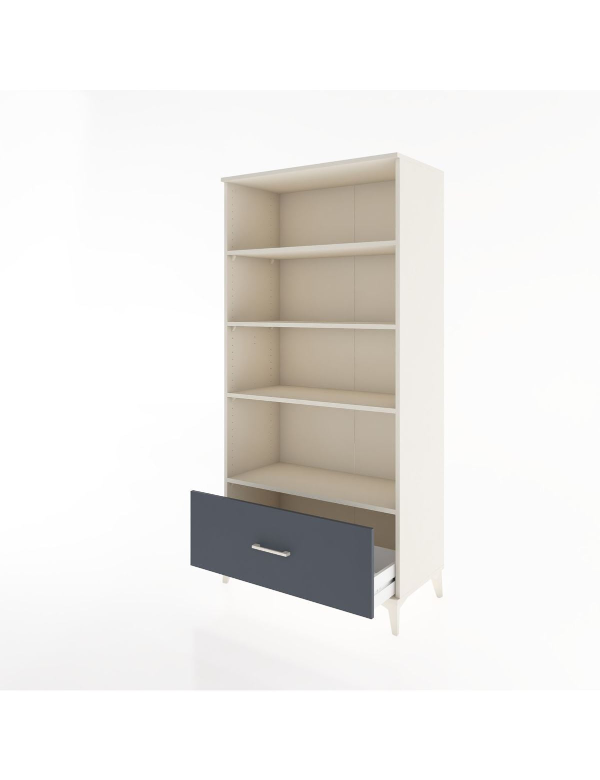 Hyperion Dolap 4 Raflı Tek Çekmeceli 88x44x182 - S57M044V2B