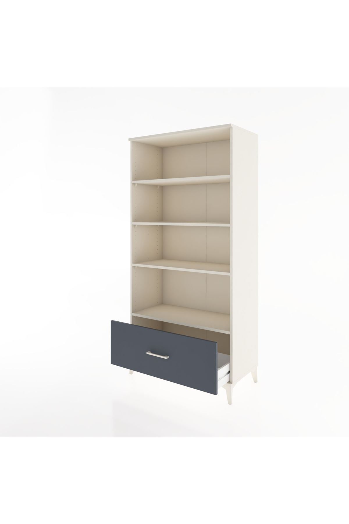 Hyperion Dolap 4 Raflı Tek Çekmeceli 88x44x182 Aytaşı-Antrasit