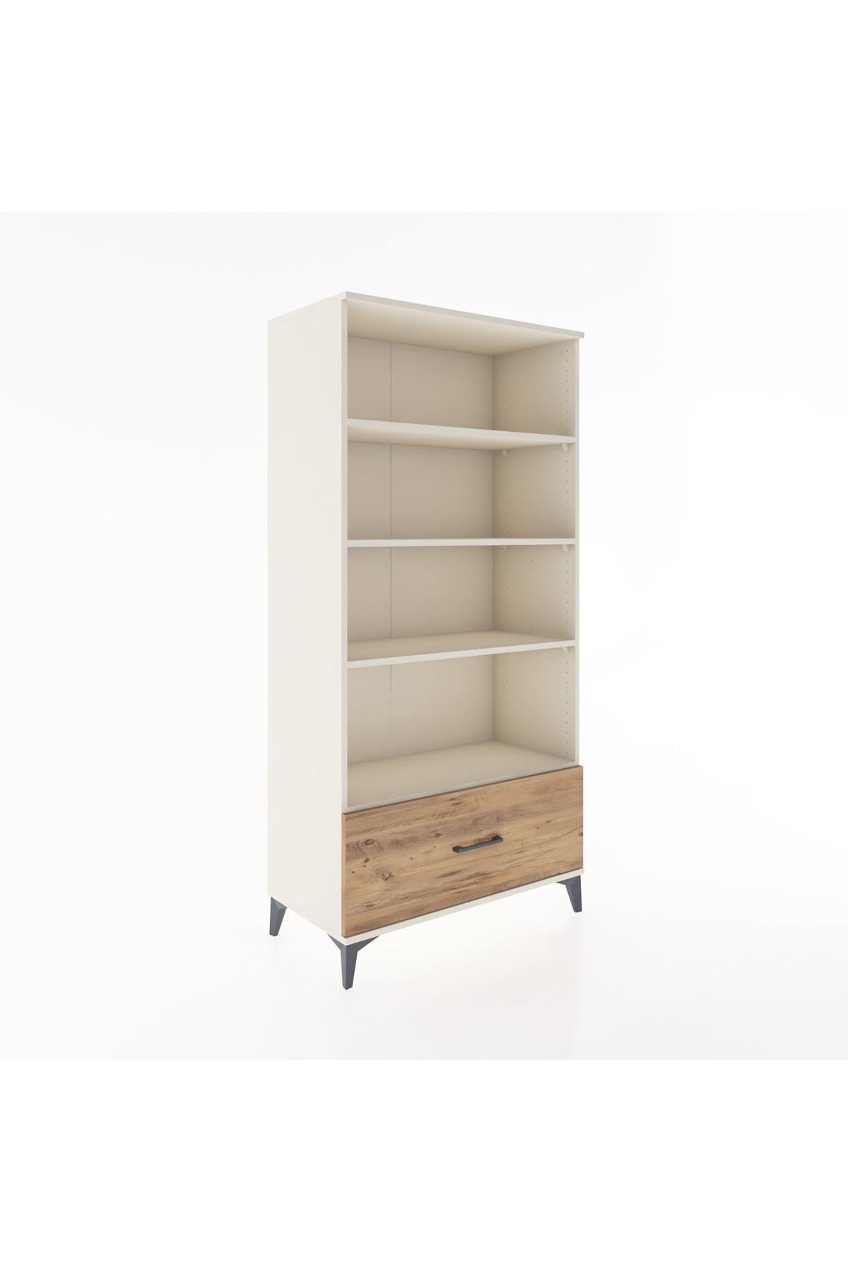 Hyperion Dolap 4 Raflı Tek Çekmeceli 88x44x182 Aytaşı-Çam