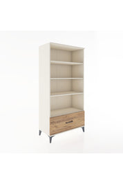 Hyperion Dolap 4 Raflı Tek Çekmeceli 88x44x182 Aytaşı-Çam