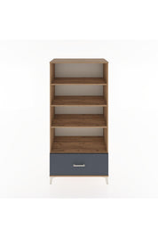 Hyperion Dolap 4 Raflı Tek Çekmeceli 88x44x182 Çam-Antrasit