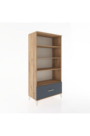 Hyperion Dolap 4 Raflı Tek Çekmeceli 88x44x182 Çam-Antrasit