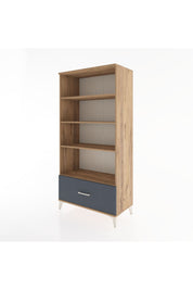 Hyperion Dolap 4 Raflı Tek Çekmeceli 88x44x182 Çam-Antrasit