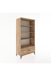 Hyperion Dolap 4 Raflı Tek Çekmeceli 88x44x182 Çam-Çam