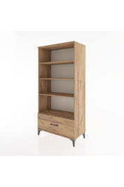 Hyperion Dolap 4 Raflı Tek Çekmeceli 88x44x182 Çam-Çam