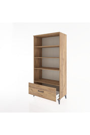 Hyperion Dolap 4 Raflı Tek Çekmeceli 88x44x182 Çam-Çam