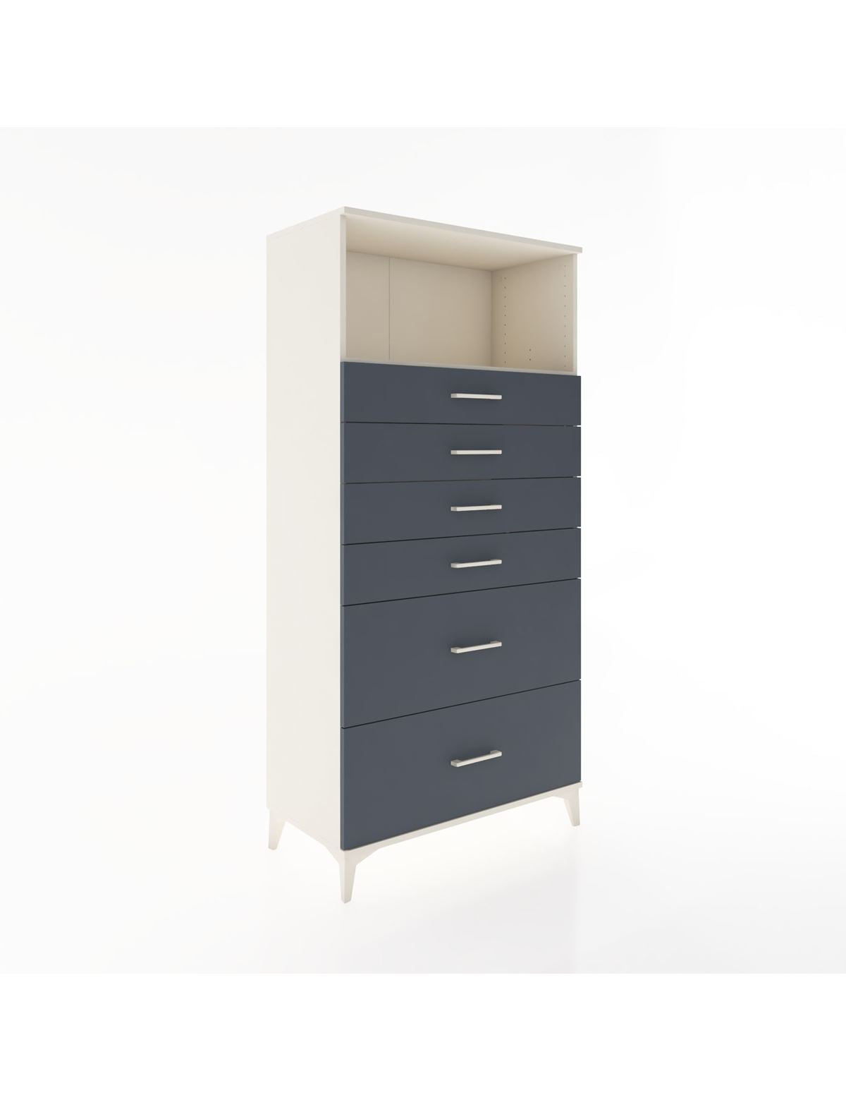Hyperion Dolap Tek Raflı 6 Çekmeceli 88x44x182 - S57M045V2B