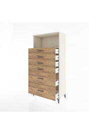 Hyperion Dolap Tek Raflı 6 Çekmeceli 88x44x182 - S57M045V3B