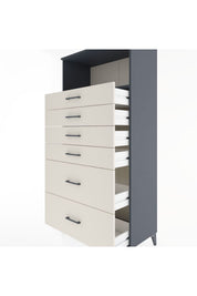 Hyperion Dolap Tek Raflı 6 Çekmeceli 88x44x182 - S57M045V4B