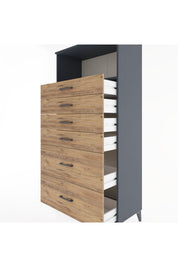 Hyperion Dolap Tek Raflı 6 Çekmeceli 88x44x182 - S57M045V6B
