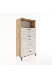 Hyperion Dolap Tek Raflı 6 Çekmeceli 88x44x182 - S57M045V7B
