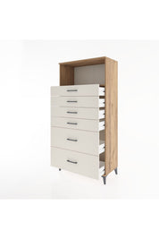 Hyperion Dolap Tek Raflı 6 Çekmeceli 88x44x182 - S57M045V7B