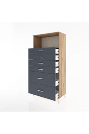 Hyperion Dolap Tek Raflı 6 Çekmeceli 88x44x182 - S57M045V8B