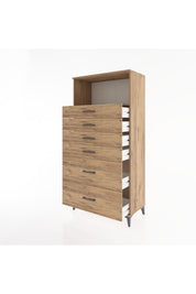 Hyperion Dolap Tek Raflı 6 Çekmeceli 88x44x182 - S57M045V9B