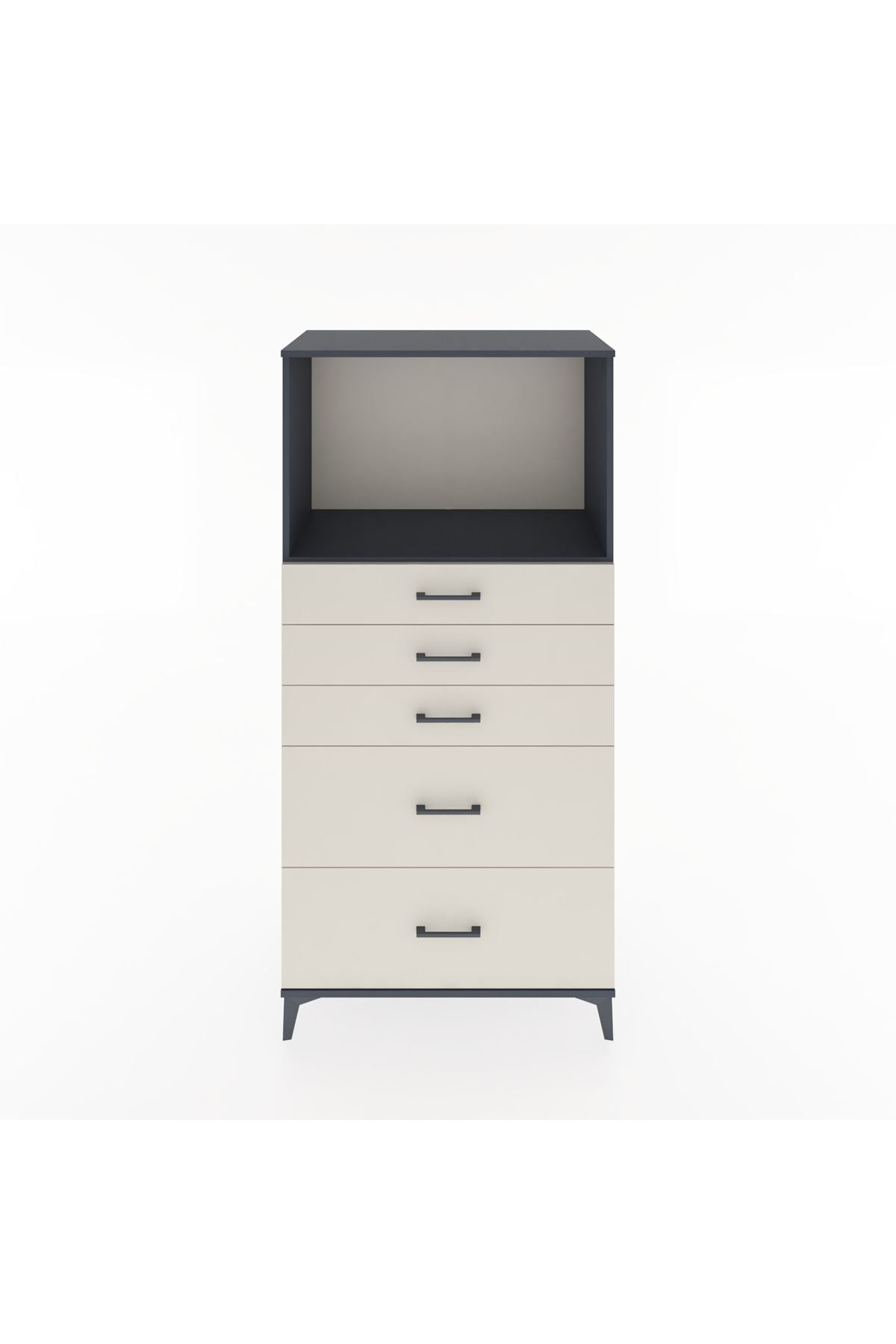 Hyperion Dolap Tek Raflı 5 Çekmeceli 88x44x182 - S57M046V4B