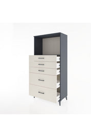 Hyperion Dolap Tek Raflı 5 Çekmeceli 88x44x182 - S57M046V4B