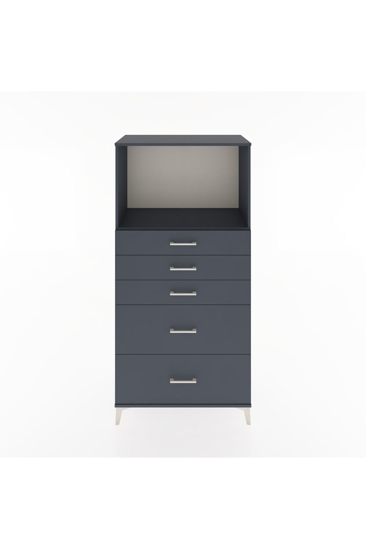 Hyperion Dolap Tek Raflı 5 Çekmeceli 88x44x182 - S57M046V5B