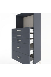 Hyperion Dolap Tek Raflı 5 Çekmeceli 88x44x182 - S57M046V5B