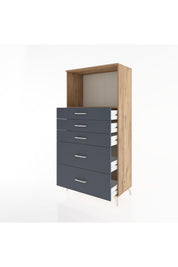 Hyperion Dolap Tek Raflı 5 Çekmeceli 88x44x182 - S57M046V8B