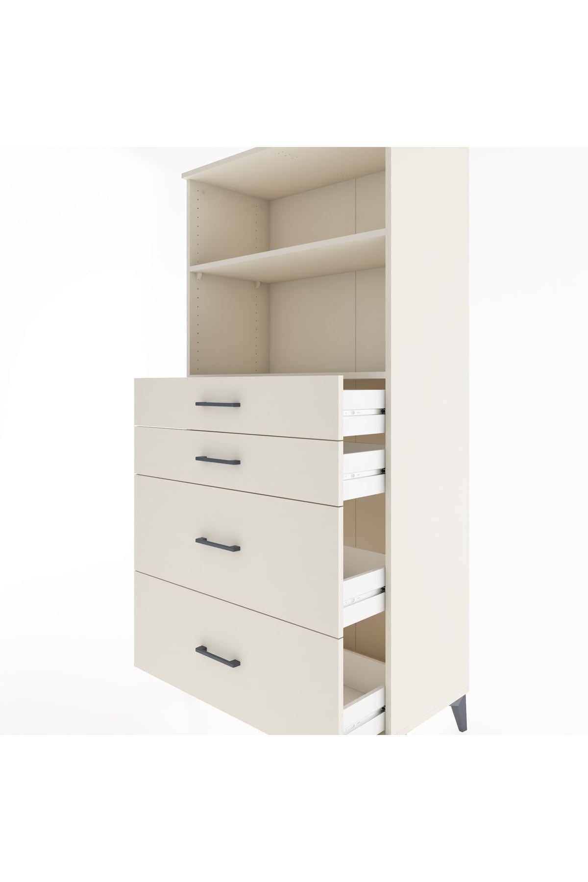 Hyperion Dolap 2 Raflı 4 Çekmeceli 88x44x182 Aytaşı-Aytaşı