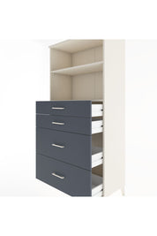 Hyperion Dolap 2 Raflı 4 Çekmeceli 88x44x182 Aytaşı-Antrasit