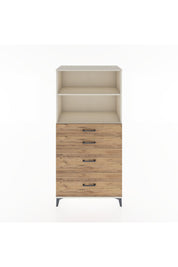 Hyperion Dolap 2 Raflı 4 Çekmeceli 88x44x182 Aytaşı-Çam