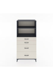 Hyperion Dolap 2 Raflı 4 Çekmeceli 88x44x182 Antrasit-Aytaşı