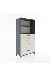 Hyperion Dolap 2 Raflı 4 Çekmeceli 88x44x182 Antrasit-Aytaşı