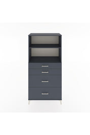 Hyperion Dolap 2 Raflı 4 Çekmeceli 88x44x182 Antrasit-Antrasit