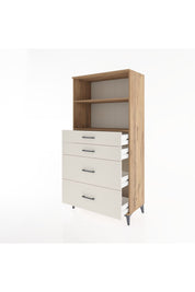 Hyperion Dolap 2 Raflı 4 Çekmeceli 88x44x182 Çam-Aytaşı