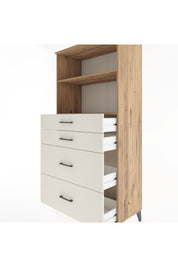 Hyperion Dolap 2 Raflı 4 Çekmeceli 88x44x182 Çam-Aytaşı