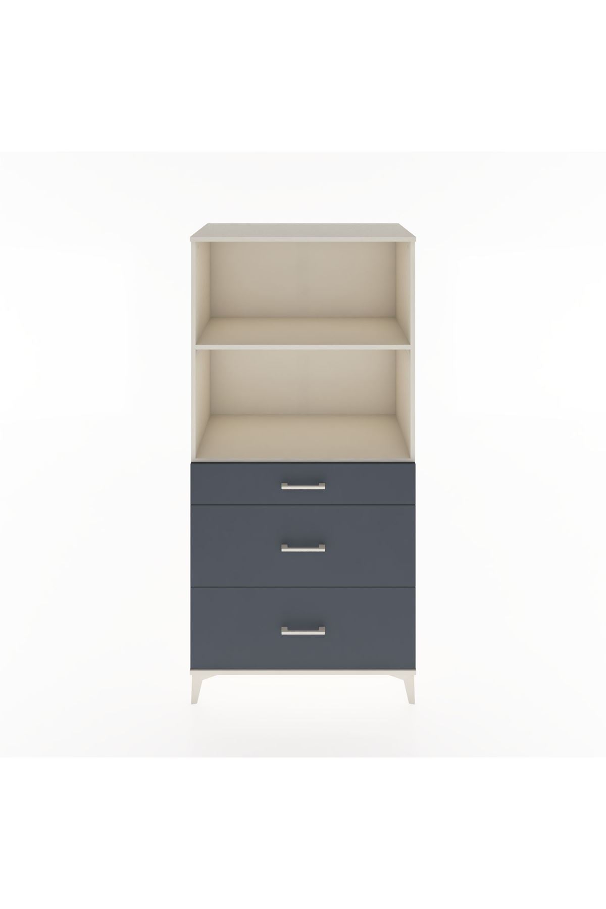 Hyperion Dolap 2 Raflı 3 Çekmeceli 88x44x182 Aytaşı-Antrasit