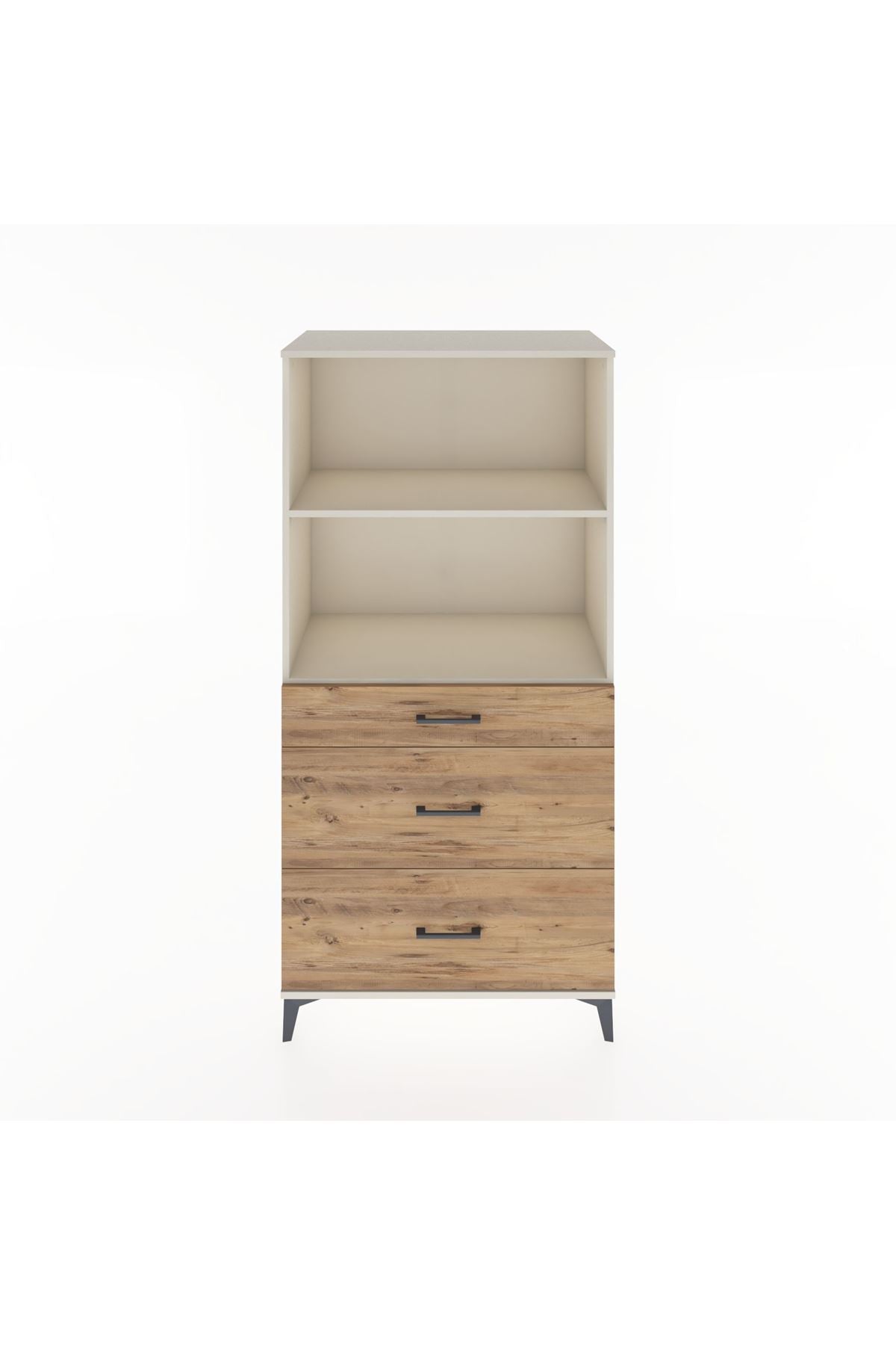 Hyperion Dolap 2 Raflı 3 Çekmeceli 88x44x182 Aytaşı-Çam