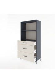 Hyperion Dolap 2 Raflı 3 Çekmeceli 88x44x182 Antrasit-Aytaşı