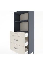 Hyperion Dolap 2 Raflı 3 Çekmeceli 88x44x182 Antrasit-Aytaşı