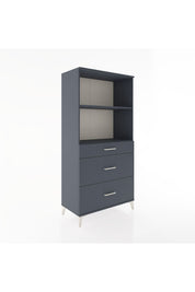 Hyperion Dolap 2 Raflı 3 Çekmeceli 88x44x182 Antrasit-Antrasit