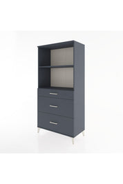 Hyperion Dolap 2 Raflı 3 Çekmeceli 88x44x182 Antrasit-Antrasit