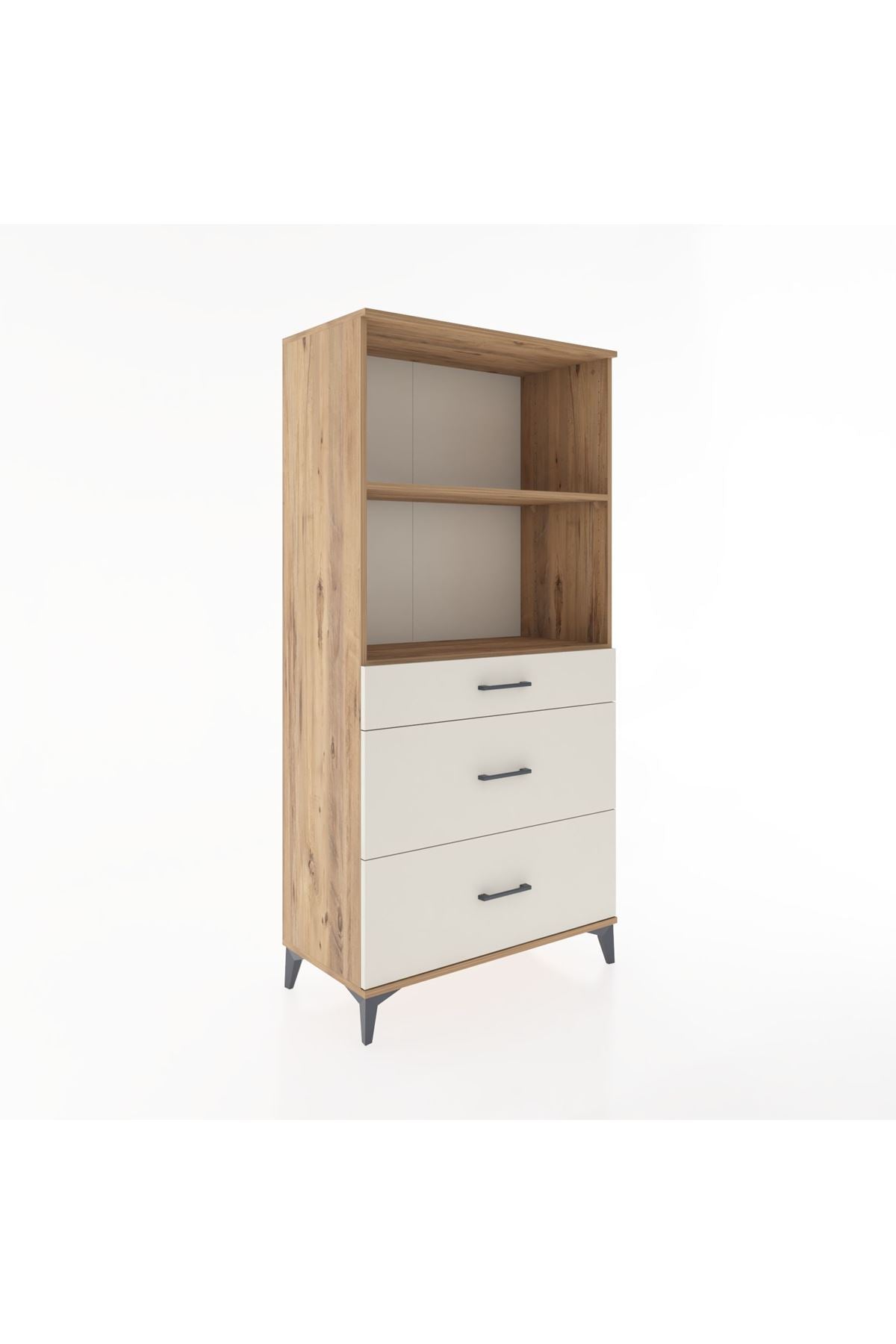 Hyperion Dolap 2 Raflı 3 Çekmeceli 88x44x182 Çam-Aytaşı