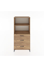 Hyperion Dolap 2 Raflı 3 Çekmeceli 88x44x182 Çam-Çam