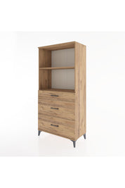 Hyperion Dolap 2 Raflı 3 Çekmeceli 88x44x182 Çam-Çam