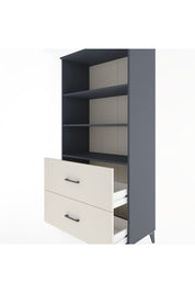 Hyperion Dolap 3 Raflı 2 Çekmeceli 88x44x182 Antrasit-Aytaşı