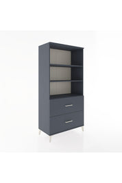 Hyperion Dolap 3 Raflı 2 Çekmeceli 88x44x182 Antrasit-Antrasit