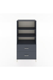 Hyperion Dolap 3 Raflı 2 Çekmeceli 88x44x182 Antrasit-Antrasit