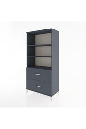 Hyperion Dolap 3 Raflı 2 Çekmeceli 88x44x182 Antrasit-Antrasit