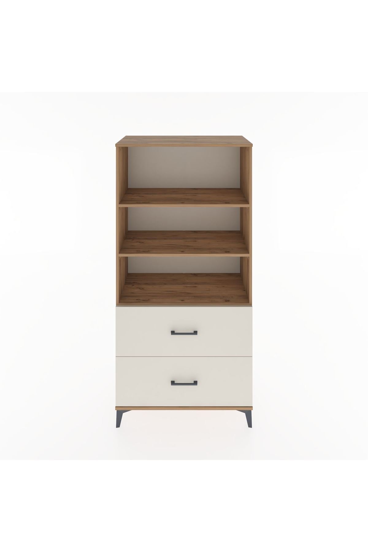 Hyperion Dolap 3 Raflı 2 Çekmeceli 88x44x182 Çam-Aytaşı