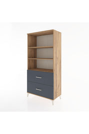 Hyperion Dolap 3 Raflı 2 Çekmeceli 88x44x182 Çam-Antrasit