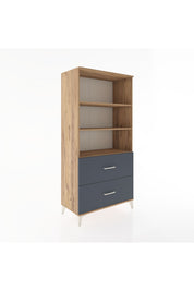 Hyperion Dolap 3 Raflı 2 Çekmeceli 88x44x182 Çam-Antrasit