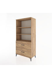 Hyperion Dolap 3 Raflı 2 Çekmeceli 88x44x182 Çam-Çam