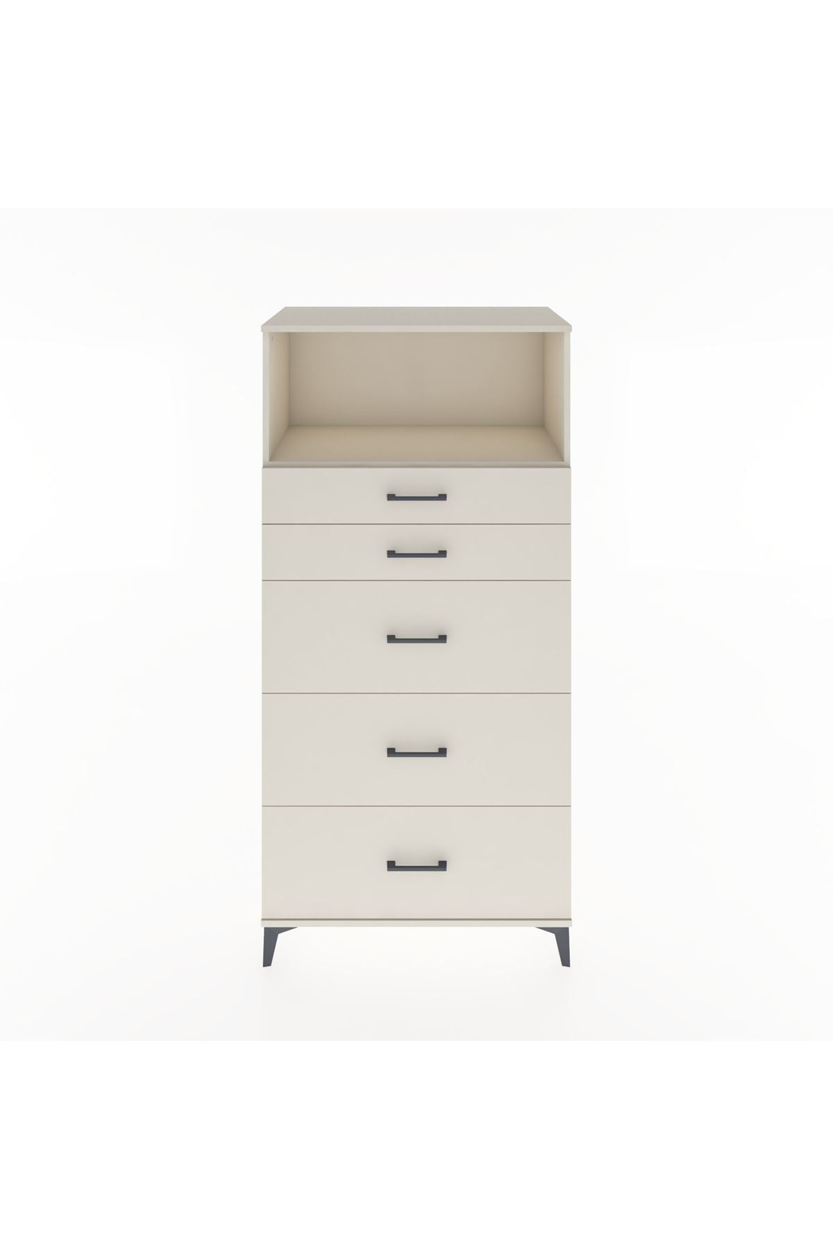 Hyperion Dolap Tek Raflı 5 Çekmeceli 88x44x182 - S57M050V1B